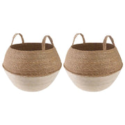 Vaso da fiori con manici 2 pcs Bianco Ø 45 x 36 cm