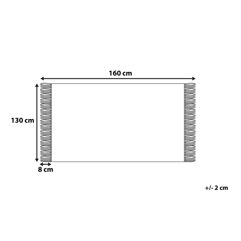 Coperta Blu Cotone 130 x 160 cm Copriletto boho stile costiero