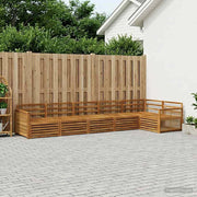 Set di divani da esterno 6 pz Naturale Legno di Acacia Massello 3383417