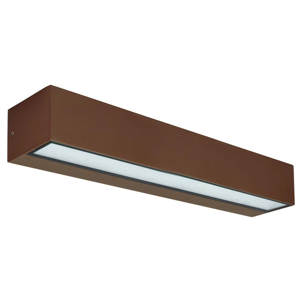 Applique LED 2x15W GES2248 biemissione CCT 3000K/4000K/5000K, struttura in alluminio pressofuso marrone - Gealuce