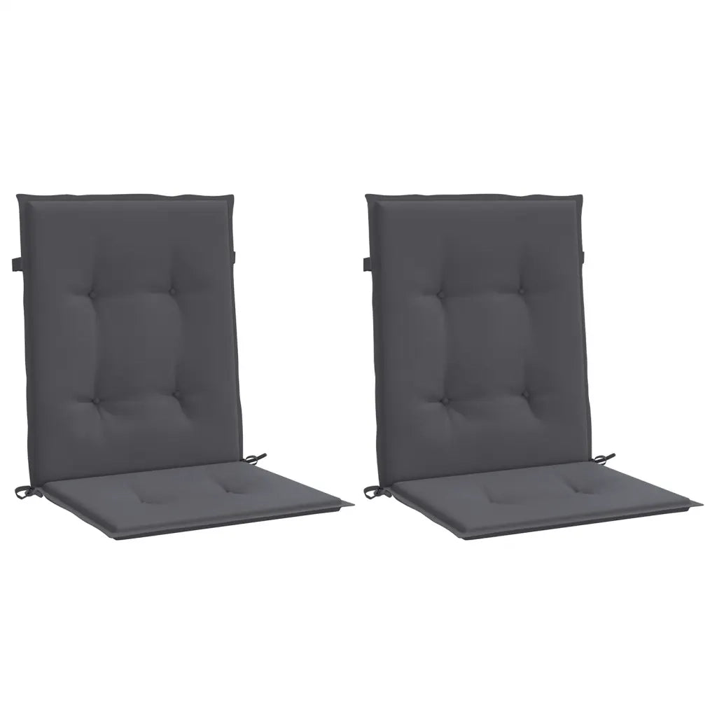 Cuscini per Sedia 2 pz Antracite Tessuto Oxford
