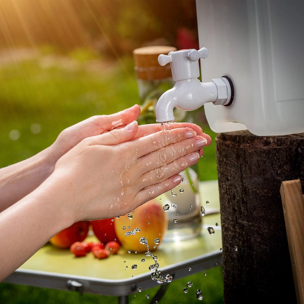 Contenitore per acqua KADAX per lavabo, dispenser di sapone liquido da 5 litri con rubinetto