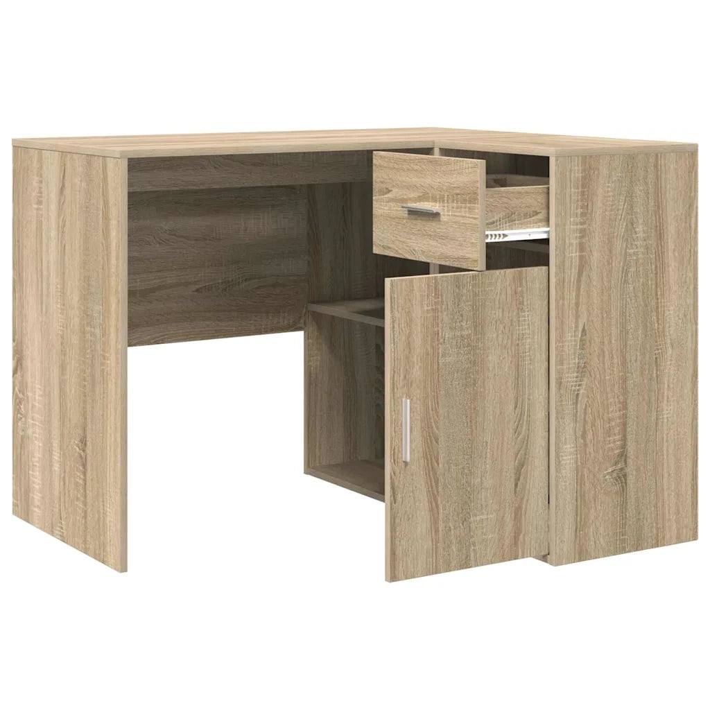 Scrivania | Tavolo da Ufficio ad angolo con cassetto Rovere Sonoma 102 x 88 x 75 cm