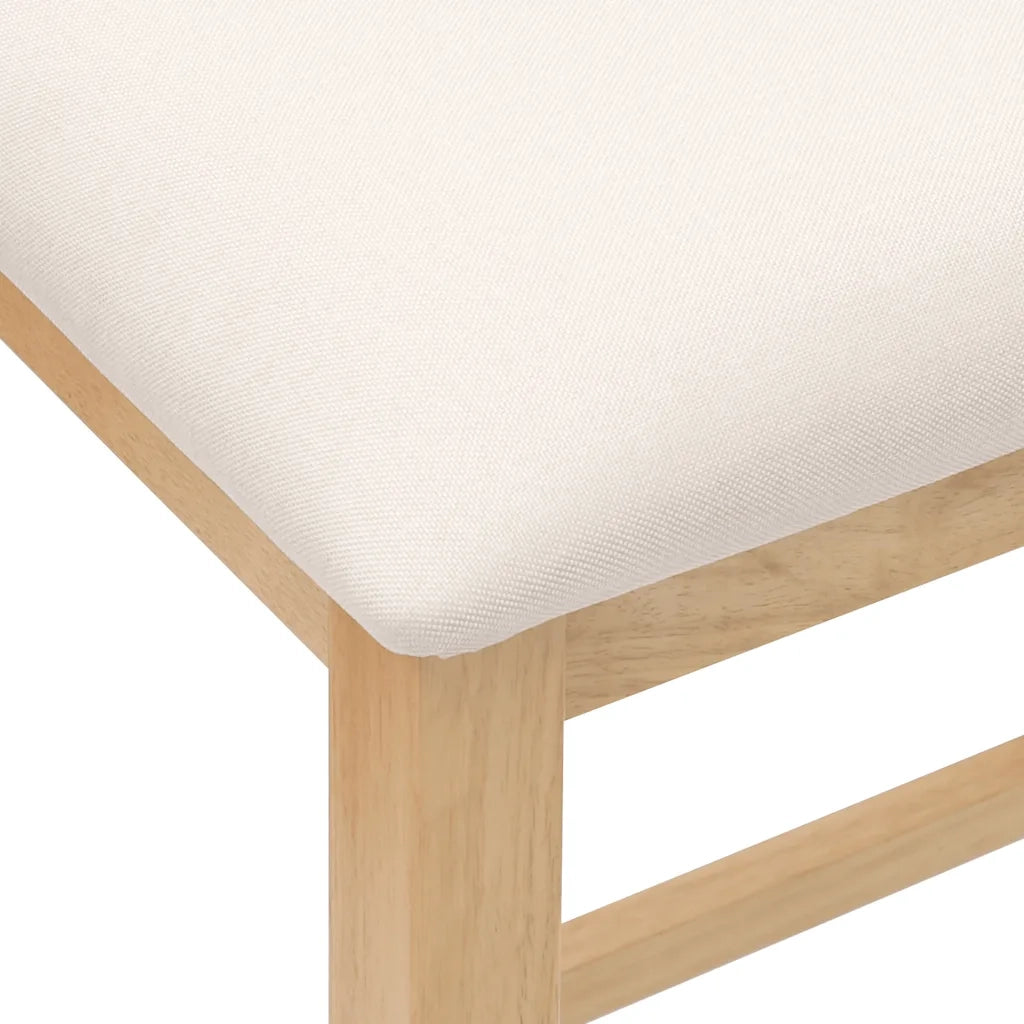 Sedie da Bar con Cuscini 2 pz in Legno Massello di Hevea 4102578