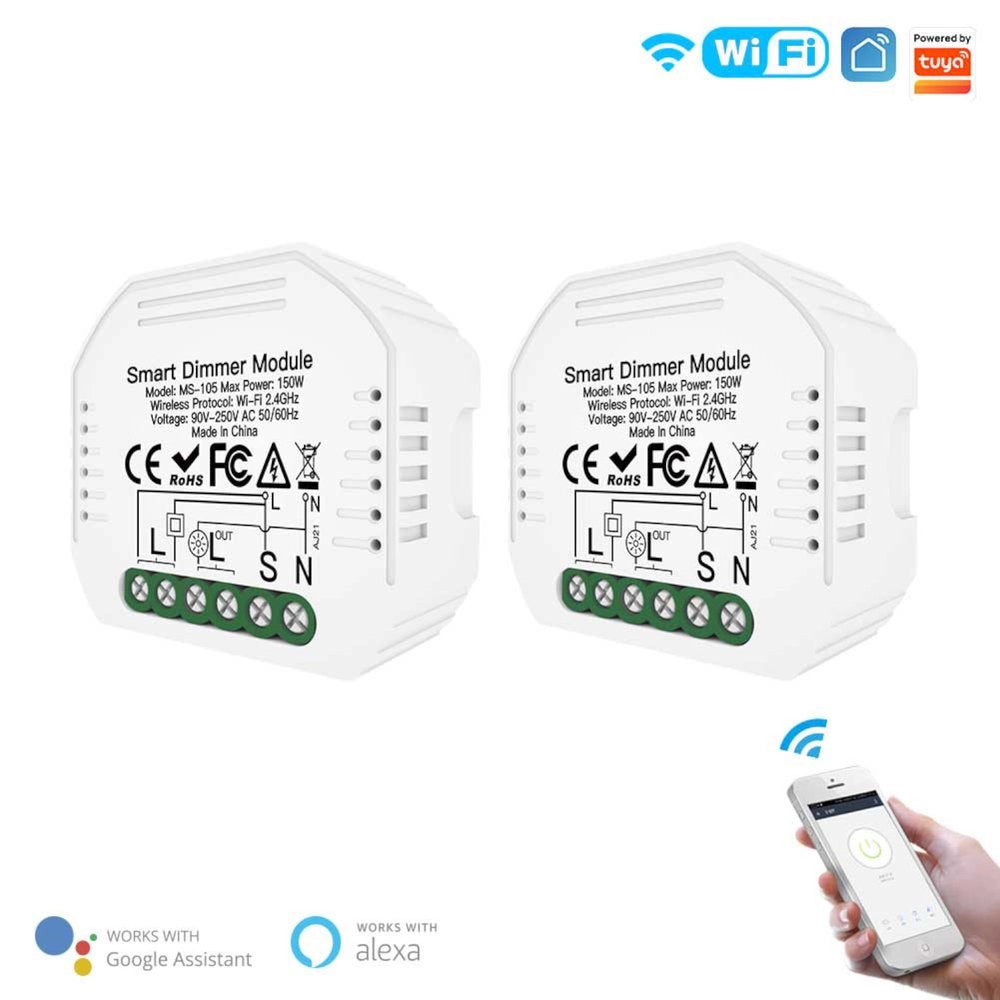 Interruttore WIFI 2.4G Triac Dimmer Taglio di Fase, APP TUYA, Smart Life 1A AC 220V 50/60HZ 150W SH105