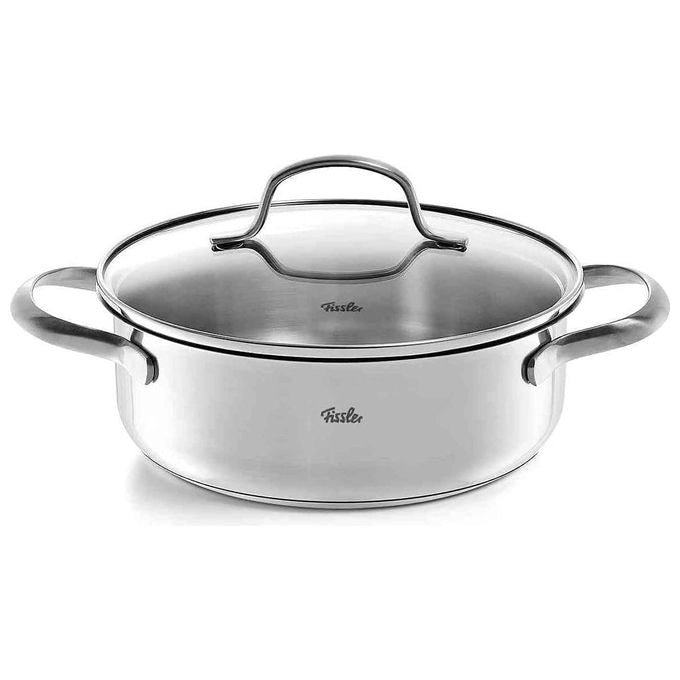Fissler Pentola Rostiera San Francisco 20 cm 2.1 L Acciaio Inox con Coperchio in Vetro