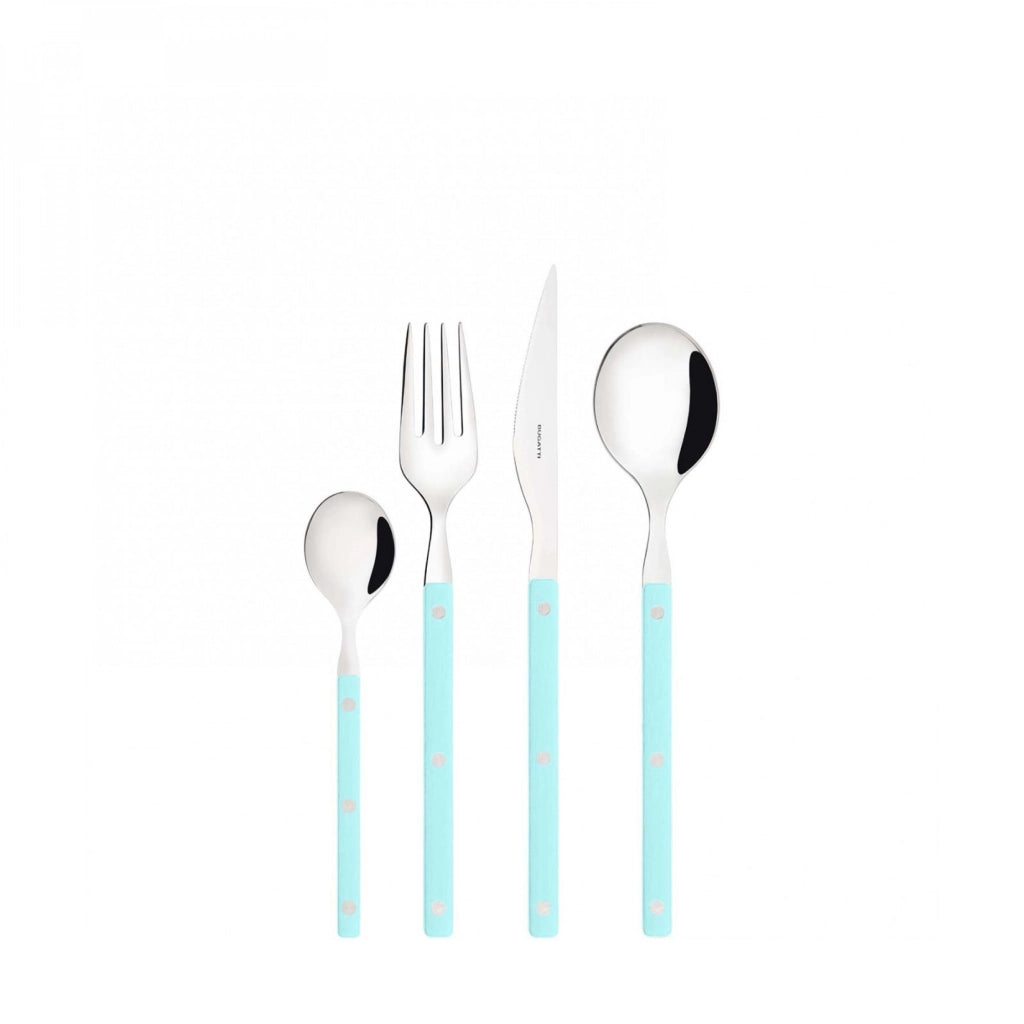 ALLEGRA, Posate Set 24 Pz, Scatola Compact, Casa Bugatti Colore: Acquamarina