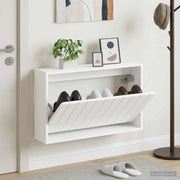 Mobiletto per Scarpe da Muro ZWOLLE 71 x 17 x 43 cm Bianco 896405
