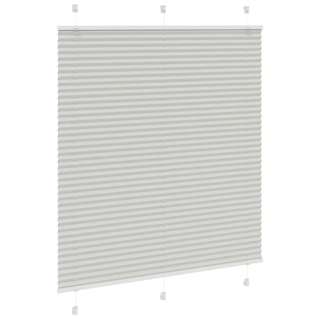 Tenda Plissettata Grigio Chiaro 120x100 cm Larghezza Tessuto 4015334