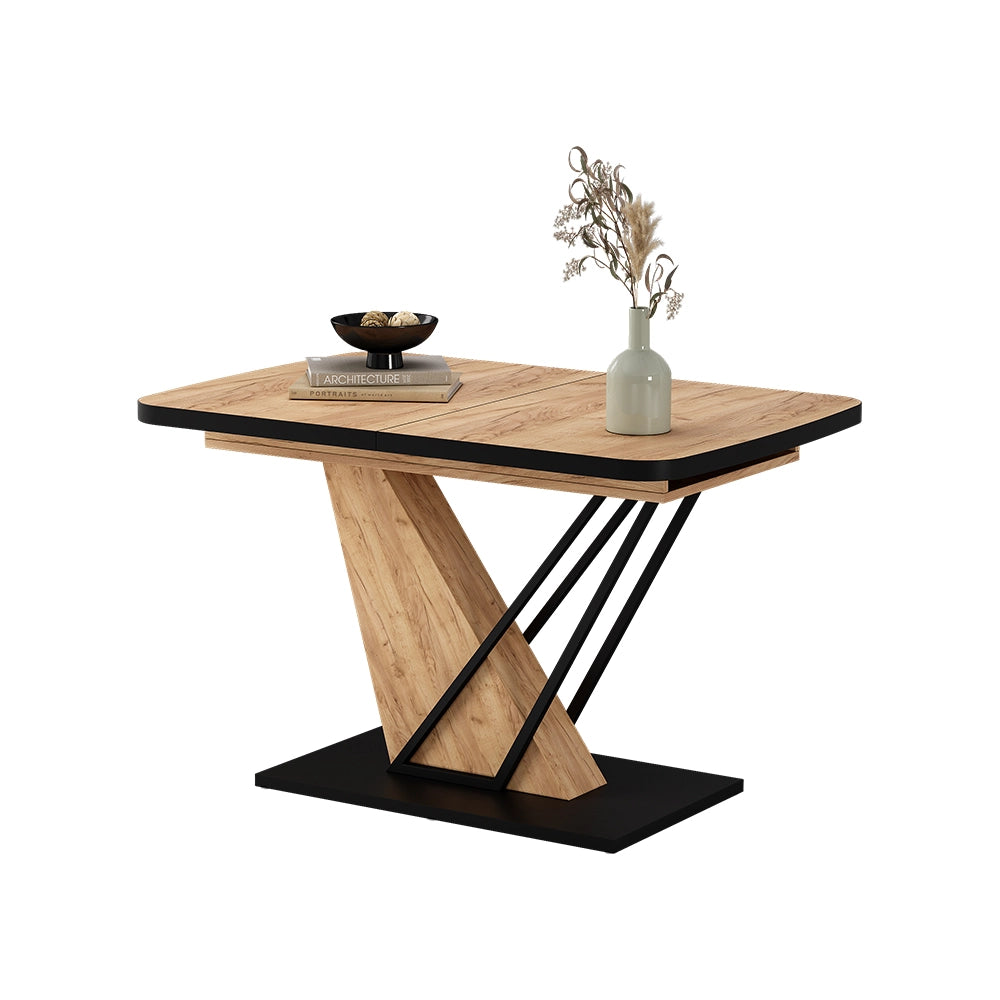 Vicco tavolo da pranzo allungabile Nero/quercia 120 x 80 cm estensibile