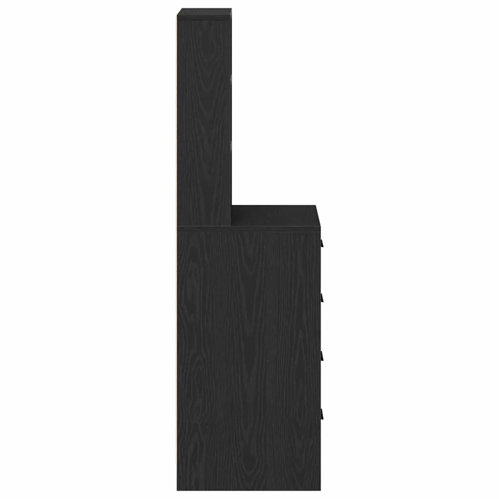Credenza-Buffet-Armadio da cucina Rovere nero 40 x 41 x 135 cm Legno multistrato