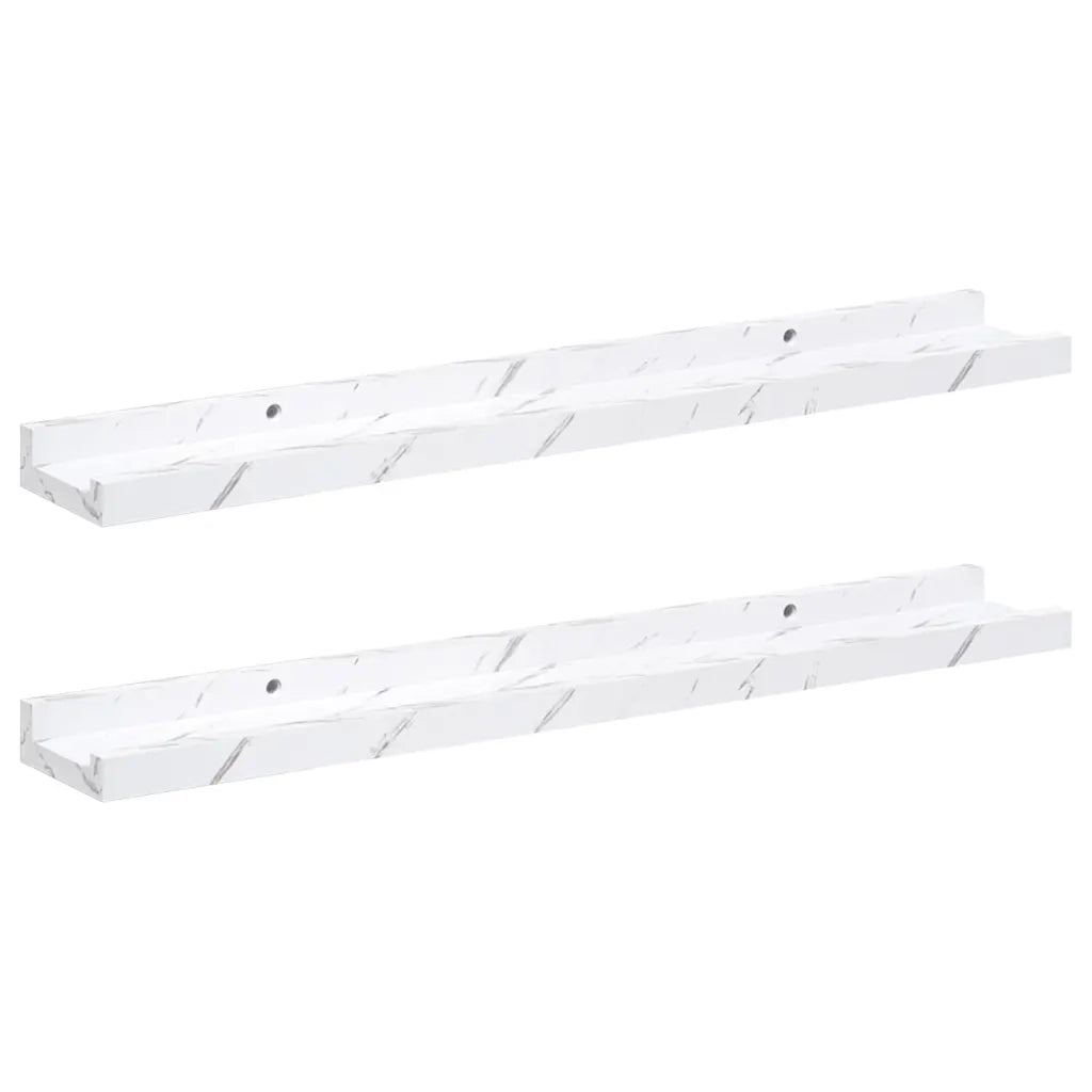 Scaffale da parete 2 pcs Marmo Bianco 60 x 9 x 3 cm 42020022