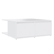 Tavolino da salotto | Tavolino da caff¨¨ | Tavolino da Soggiorno Bianco 80x80x31 cm in Legno Multistrato