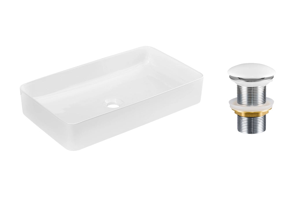 Set lavabo con tappo click-clack Lavabi da appoggio 60 x 1401 x 34 cm