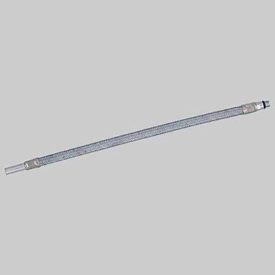 FLESSIBILE INOX CON TUBETTO Ø 10 E TUBETTO FILETTATO M 10  M10 x M10x1 cm 35 DN 8     MADE IN ITALY