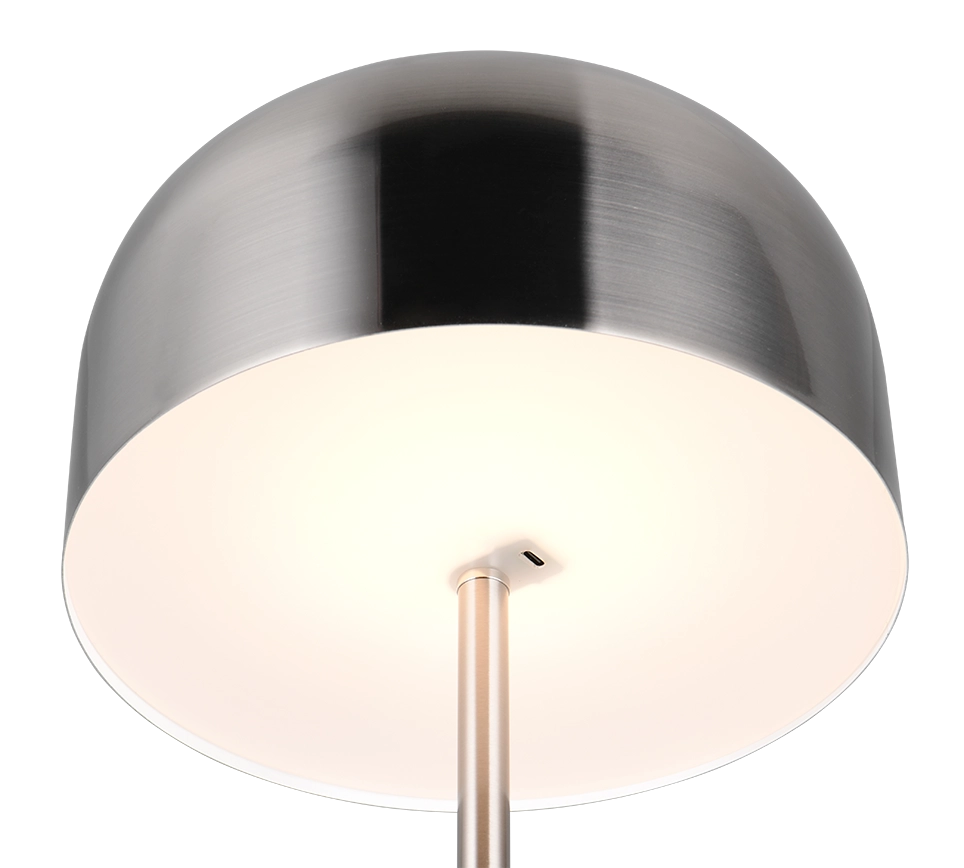 Piantana LED ricaricabile, metallo, acciaio, H 147 cm, Jeff