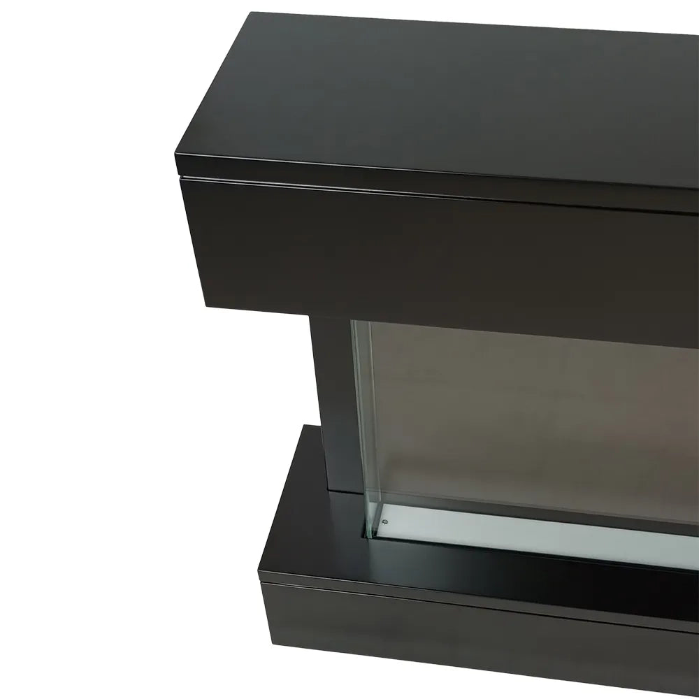 Tempo Style - Camino elettrico a parete e da incasso ALARO PLUS | Stufa ventilata da 750W/1500W a basso consumo, (Nero, 128cm)