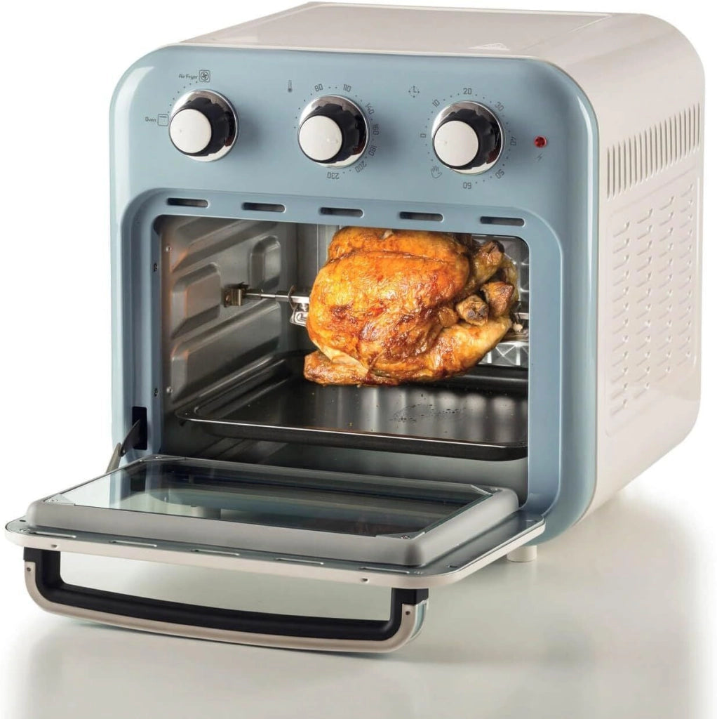 Ariete 4632 Friggitrice ad aria 2in1 Vintage 16 L 1400 W Timer 60 min Funzione Rotisserie colore Celeste