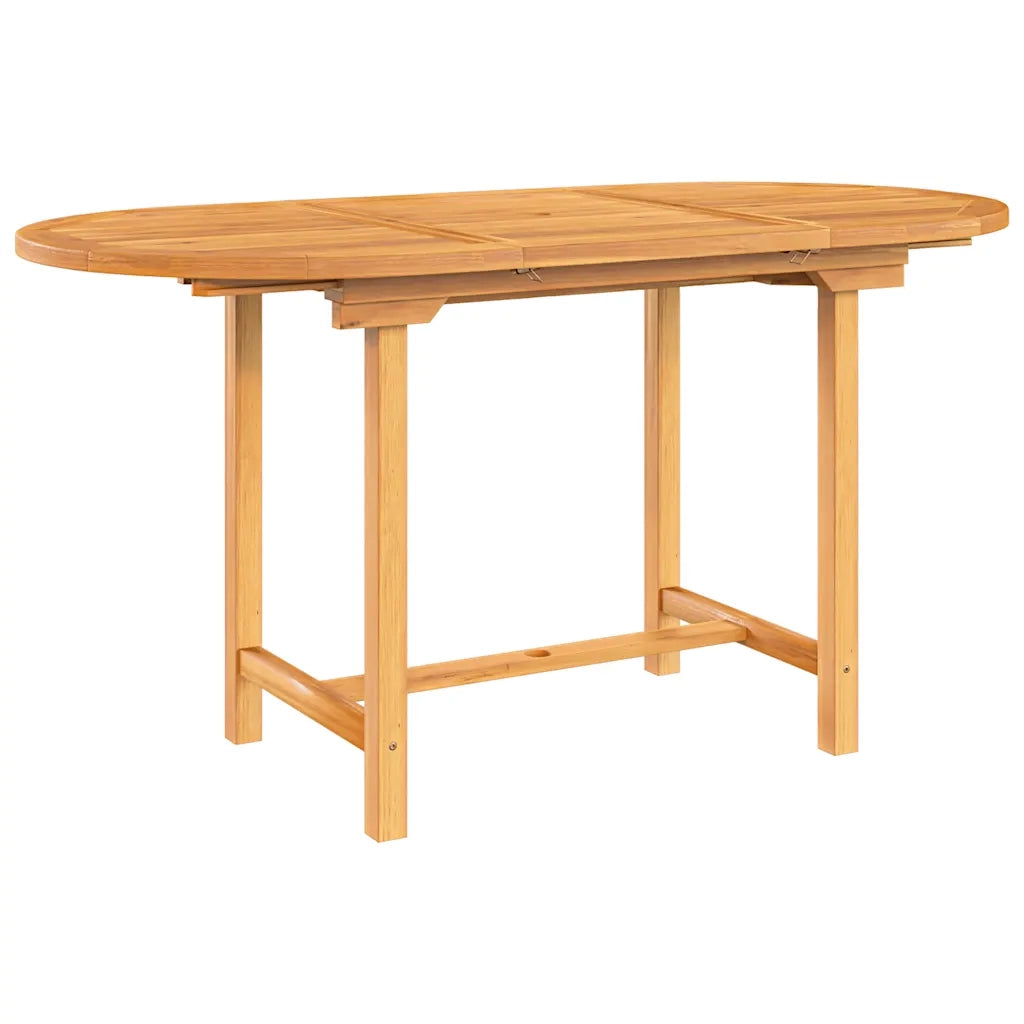 Tavolo Giardino Estensibile 110-160x80x75cm Legno Massello Teak 363486