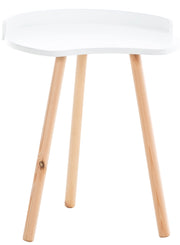 Tavolino d'appoggio Jannis in stile scandinavo bianco