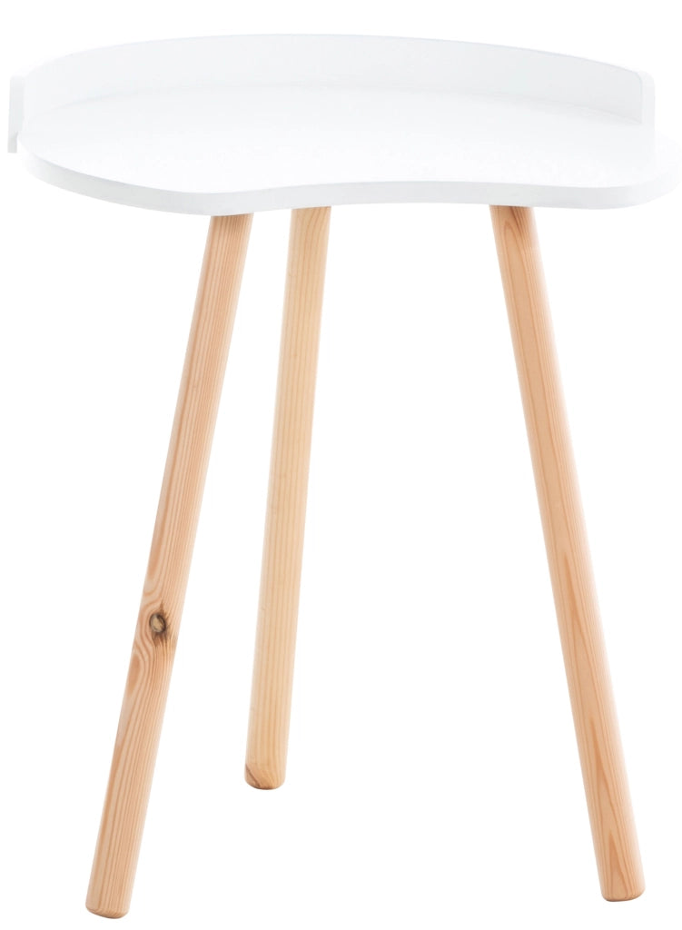 Tavolino d'appoggio Jannis in stile scandinavo bianco
