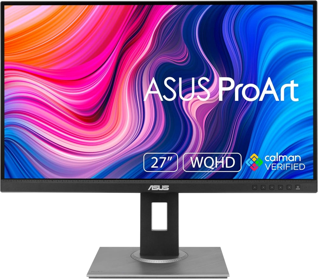 ASUS ProArt PA27JCV Display 27", 5K Ultra HD IPS (5120x2880), HDMI, DisplayPort, Hub USB, Accuratezza del Colore ΔE < 2, 100% sRGB, Nero e Argento