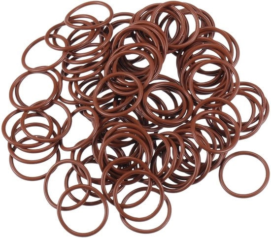 Set di O-Ring 15mm ID x 2mm CS - Gomme - 100 pezzi - Forma universale - Gomma FKM duraturo - O-Ring universale