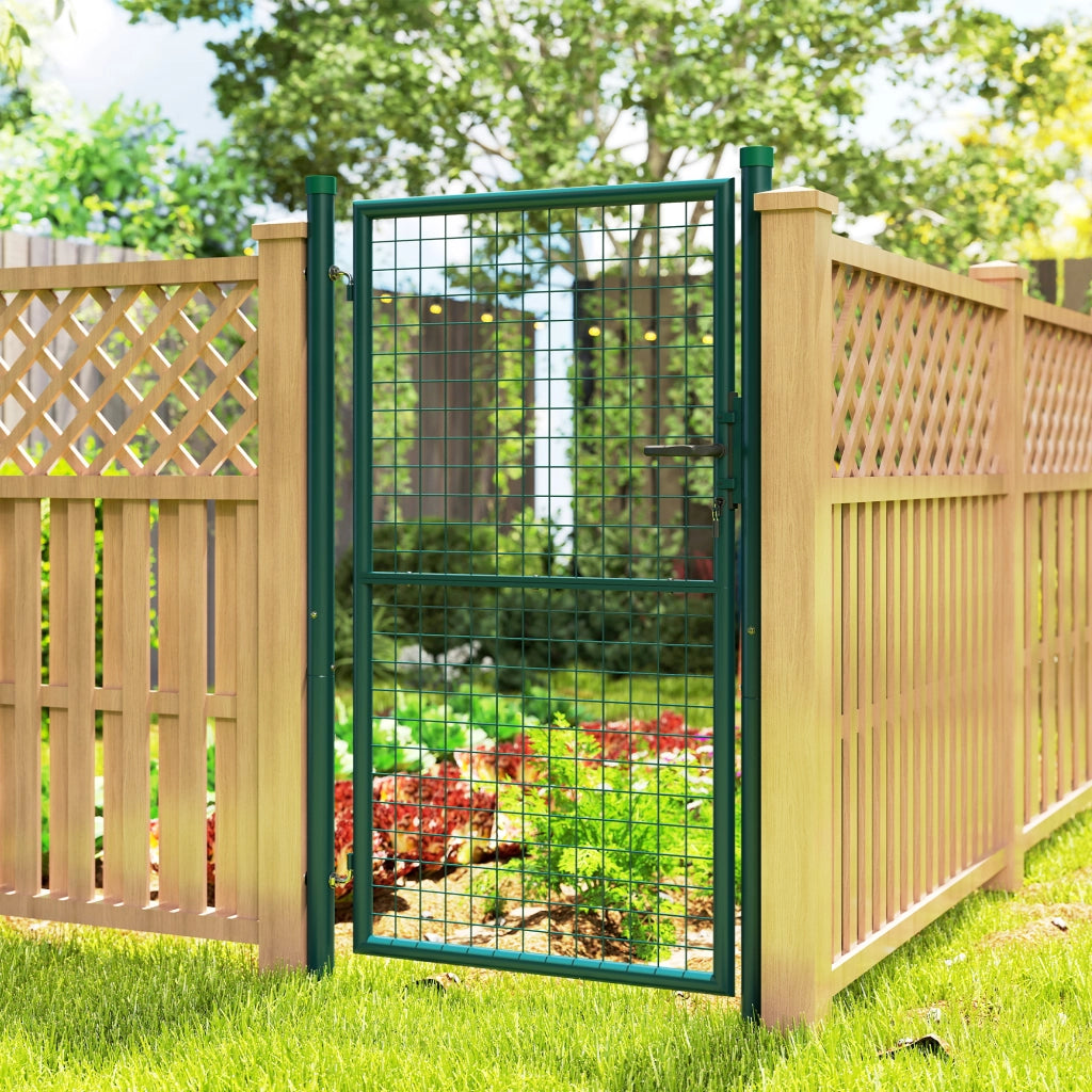Cancelletto da Giardino in Acciaio ¨C zephmum ¨C Grigio 97x200 cm