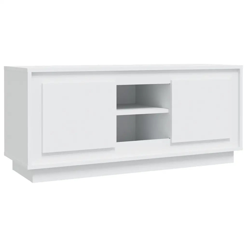 Mobile Porta TV Bianco 102x35x45 cm in Legno Multistrato 819860