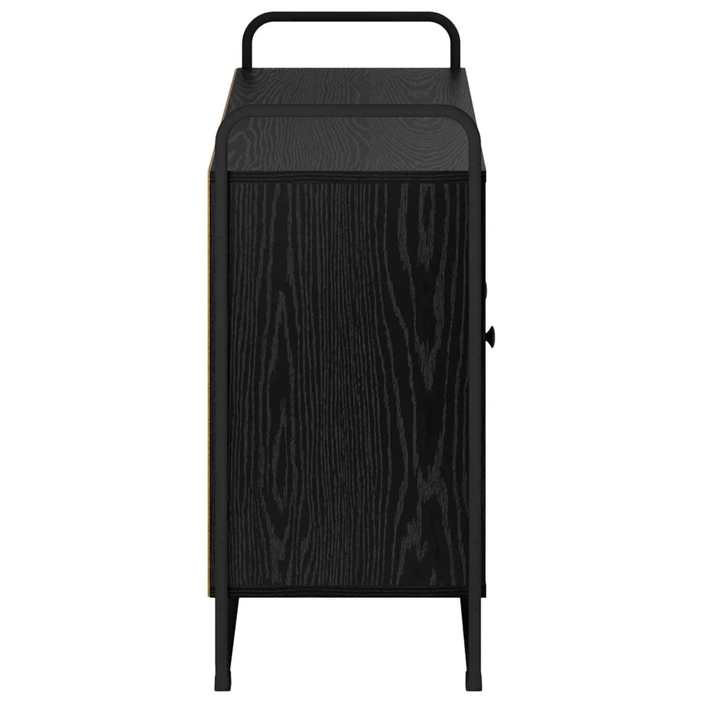 Credenza Rovere Nero 102 x 35 x 75 cm Legno ingegnerizzato 8007972