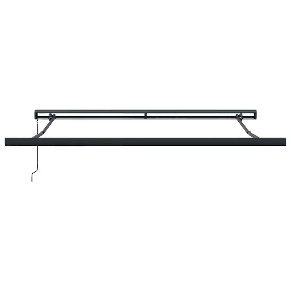 Tenda da Sole Antracite e Bianca 3x2,5 m Tessuto e Alluminio
