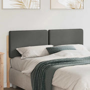 Testiera imbottita Marrone e Grigio Chiaro 120 cm Pino massello