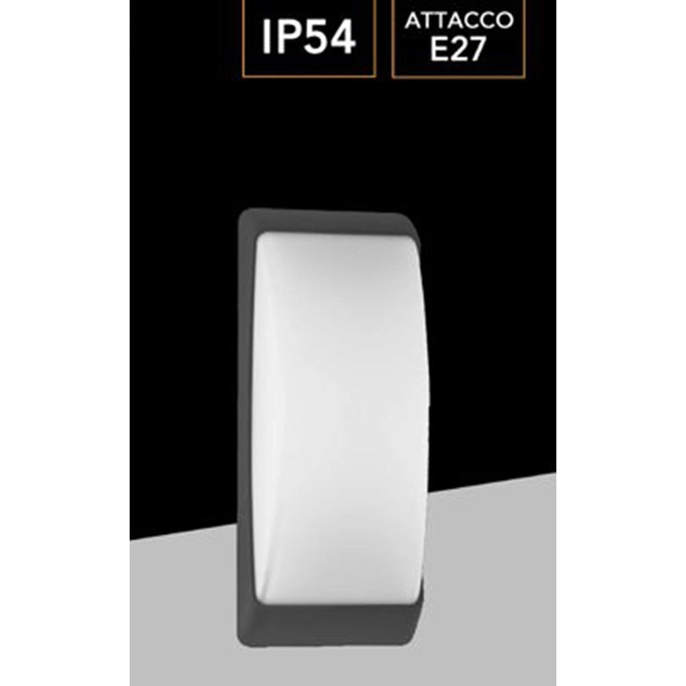 Trade Shop - Applique A Parete Per Esterno Lampada Da Muro Balconi Terrazzo Attacco E27 Ip54 567wb-h320 -