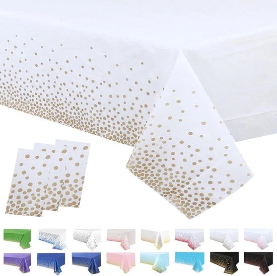 Set di tovagliette rettangolari blu - 3 pezzi - 137 x 274 cm - Carta in rotolo - Impermeabile - Resistente all'olio - Ideali per festa, picnic, compleanno
