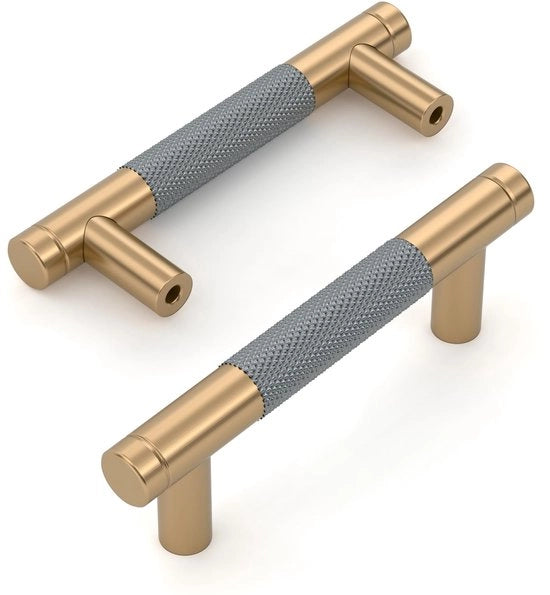 Set di manigoldi in alluminio da cucina - 10 pezzi - Goud-Grijs - Adatto per porte e porte blindate