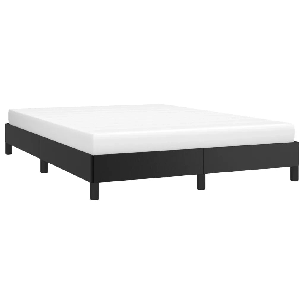 Letto matrimoniale | Letto per adulti | Giroletto Nero 140x200 cm in Similpelle