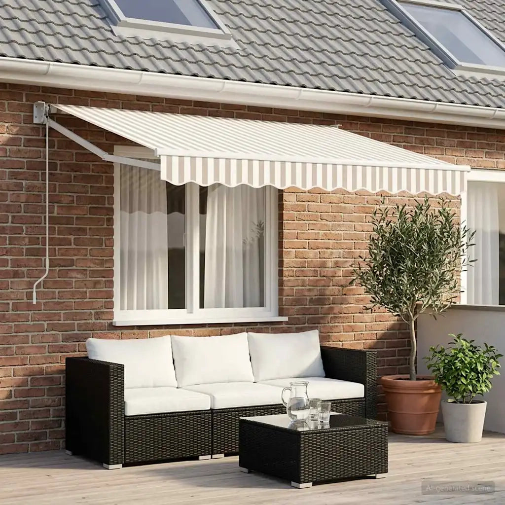 Tenda retrattile Grigio chiaro e bianco 3 x 2 m 3425619