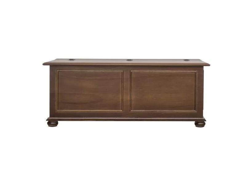 Cassapanca arte povera in legno tinta noce 100x42x50 - Mobili 2G