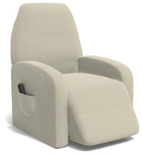 Copripoltrona Reclinabile Elasticizzato Taglia Unica con Tasca Laterale Panna