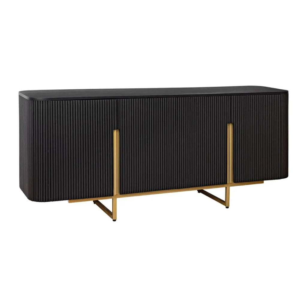 Buffet 160 cm 4 porte nero e dorato – Collezione ORION