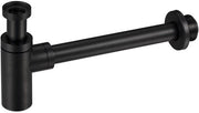 Sifone nero, 1 1/4 pollici x Ø 32 mm, acciaio inossidabile, sifone, interruttore di odore, regolabile, sifone universale per tubi, interruttore di odore a forma di tubo per lavandino