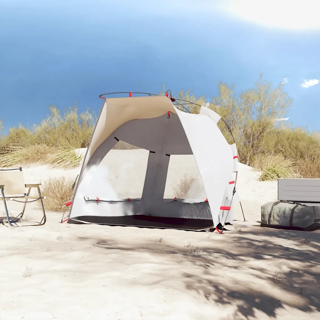 Tenda da Spiaggia 2 Persone Grigio Rilascio Rapido Impermeabile 4005292