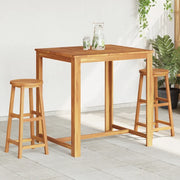 Sgabelli da Bar 2 pz in Legno Massello di Acacia 44129