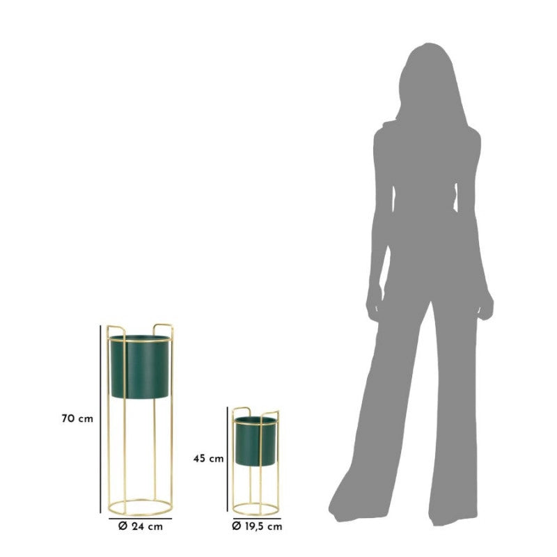 Porta Vasi Grent Slim Set 2 Pz cm ø 24x70-19,5x45