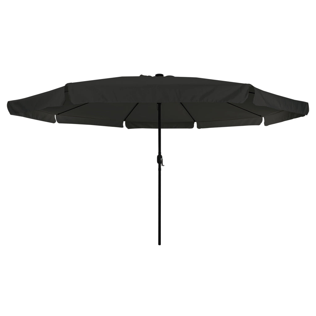 Parasol da Giardino  con Luci LED Ã˜395x245 cm Nero