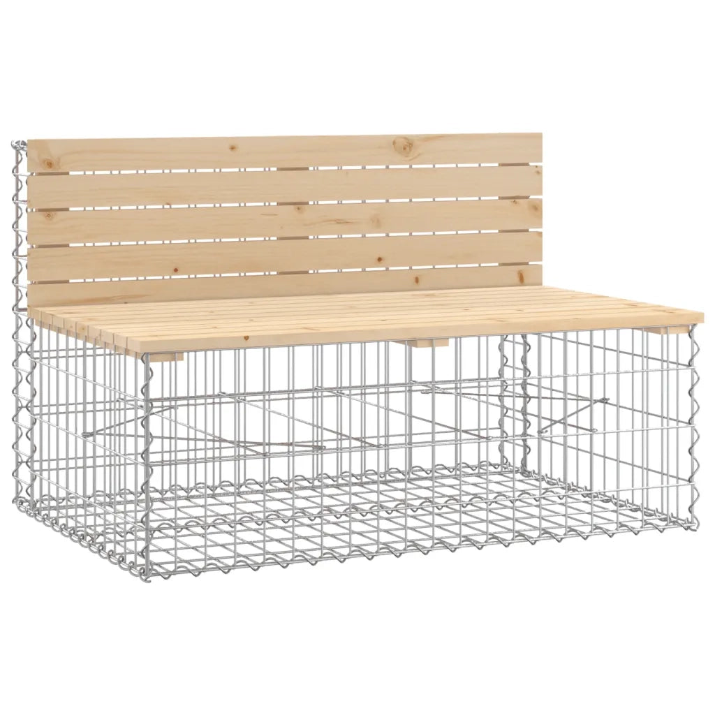 Panca Giardino Design Gabbione 347x71x65,5 cm Massello di Pino 3196254