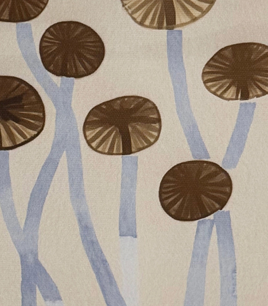 Set 6 stampe Hispanohogar incorniciati botaniche blu e beige 50x40