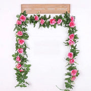Decorazione a fiore 2,2 m - 10 fiori, diametro 7 cm - Slancio decorativo appeso