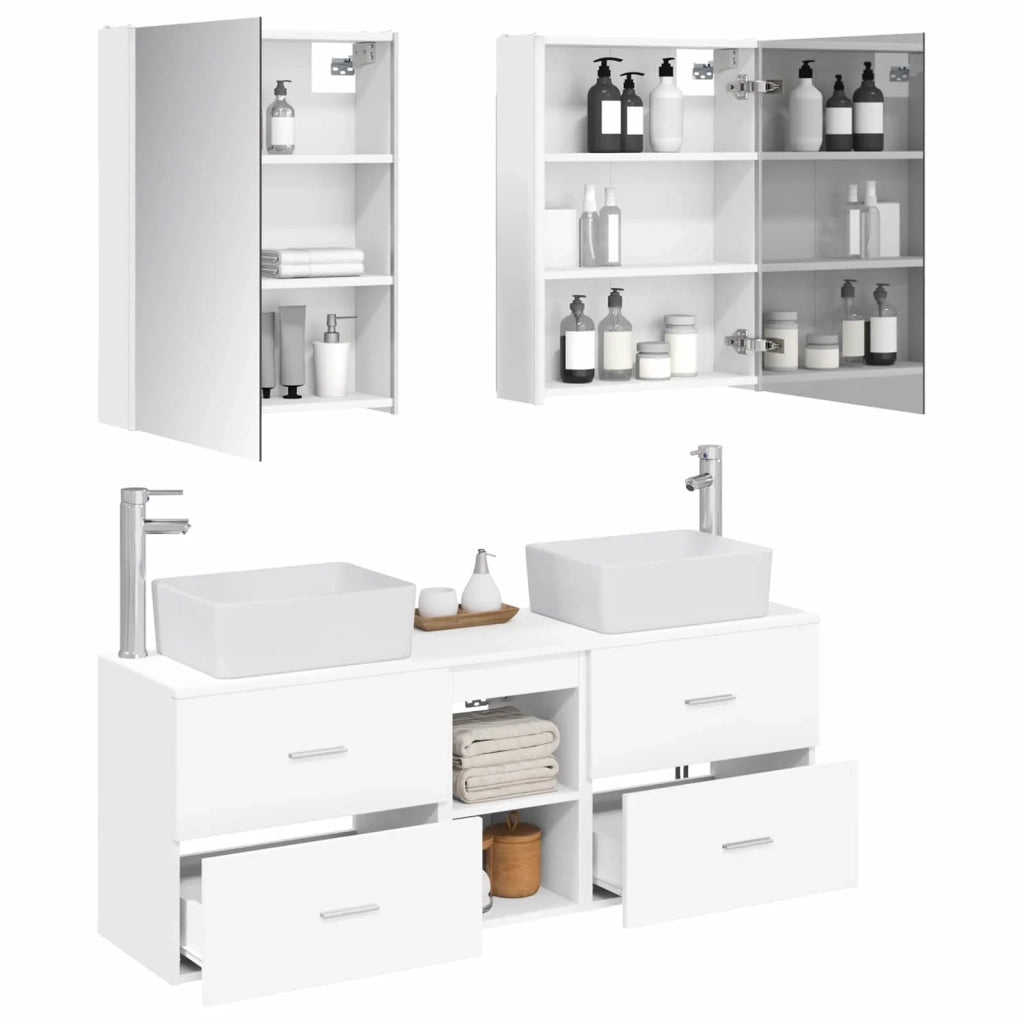 Set di mobili per il bagno 5 pcs Bianco 3406847
