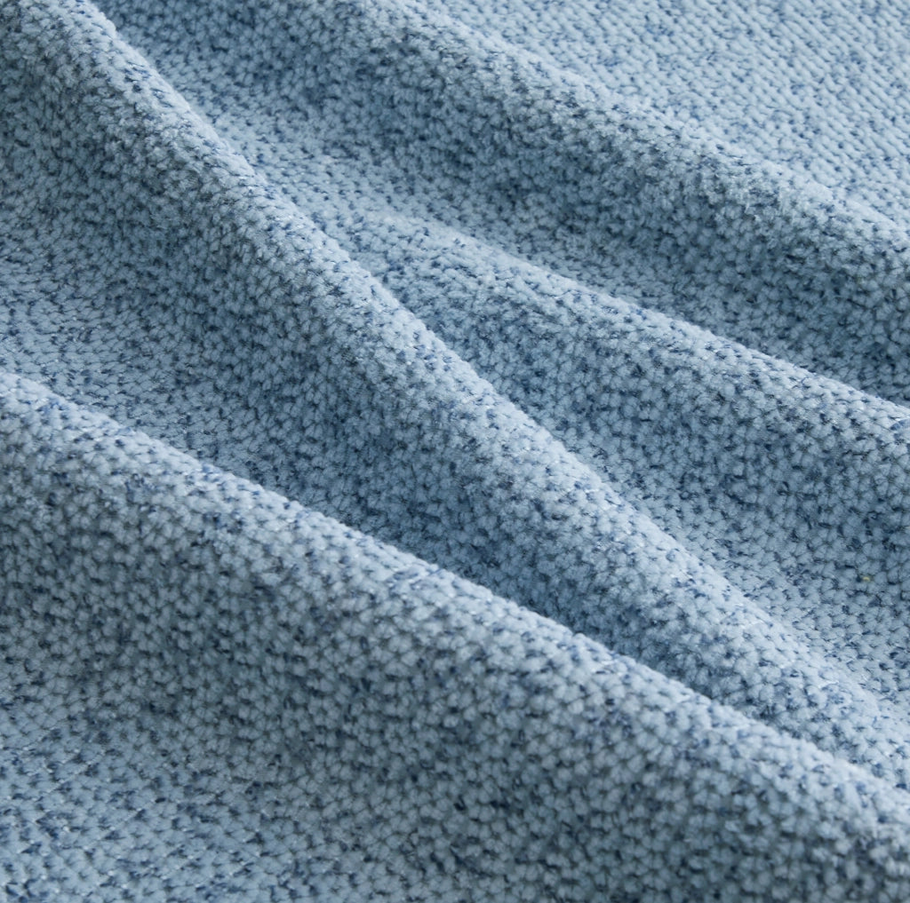 Divano modulare ergonomico in pile granulato blu